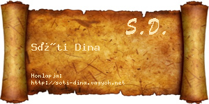Sóti Dina névjegykártya